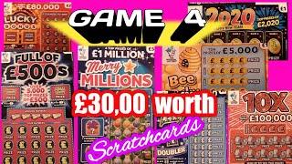 Scratchcards & Prizes..Diamond 7s Doubler..Lucky Bonus.Full £500.10x.B-Lucky.Pot Gold.2020
