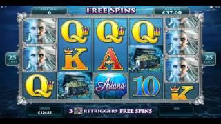 Microgaming Ariana Video Slot Free Spins 25p Bet