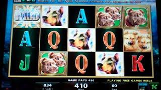 Dogs Slot Machine Bonus - 12 Free Games Win with Split Symbols