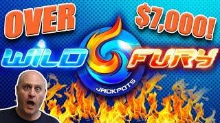 OVER $7,000 JACKPOT! •Wild Fury Bonus Round BIG WIN •The Big Jackpot