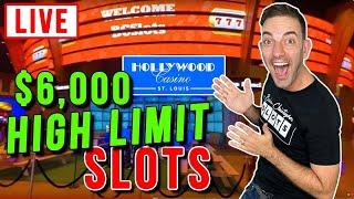 ⋆ Slots ⋆ LIVE $6,000 HIGH LIMIT PREMIERE ⪢ HOLLYWOOD ST.LOUIS