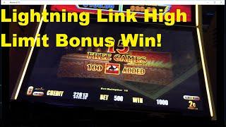 HIgh Limit Lightning Link Play with Bonus
