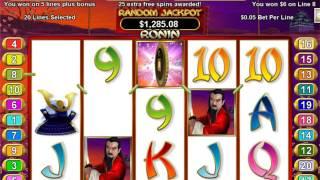 Ronin Slot RTG   Repin Feature and Freespins Feature in 2 Spins