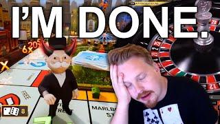 Monopoly live 4 rolls fail (AGAIN!!) and Roulette comeback