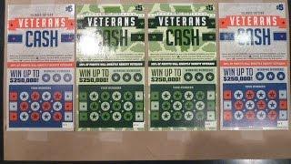 FOUR Veteran's Cash Instant Lottery Tickets - $20 in tickets
