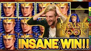 INSANE WIN! RAMSES BOOK BIG WIN - €5 bet on Casino Slot from CASINODADDY