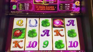 Massive win and loads of re-triggers on Lucky Lady’s charm £5 max bet over 100 free spins!