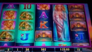 Princess Andromeda Slot Machine Bonus + Retrigger - 24 Free Games Win with Stacked Wilds