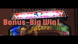 Monopoly Jackpot Station Slot Machine-BIG WIN!