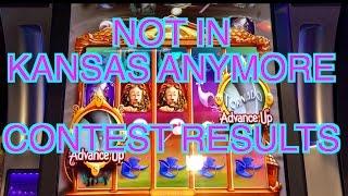 Wiz of Oz - NOT IN KANSAS ANYMORE - 1000 Subs Giveaway Results Video!!  Slot Machine Video in Vegas!