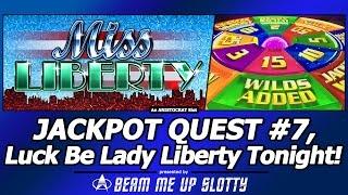 Jackpot Quest #7 - Miss Liberty slot, Super Wheel Blast game by Aristocrat