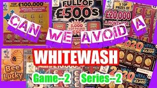 CAN WE AVOID A WHITEWASH....Game--2...Series--2..Full £500s..2020..Bee Lucky..£20,000 Month..Match 3