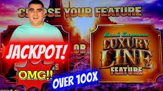 Big Handpay Jackpot On Luxury Line Slot ! Huff N Puff Slot $25 Max Bet Bonus! NEW BUFFALO CHIEF Slot