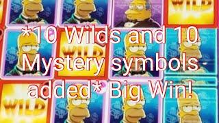 *Big Win On Simpsons Slot Machine* Highroller Bet* 10 wilds with 10 added symbols!