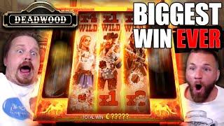 SUPER MEGA WIN - Deadwood (My BIGGEST Slot Win EVER)