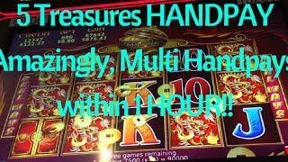 SUPER EXCITING HAND PAY 5 Treasures!! HUUGE DAY!! HUUGE!!