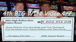 •Handpay $3.5 Million Dollar Jackpot 4/7 Vegas Casino Video Slot Machine, Blazing 7s, Triple Diamond