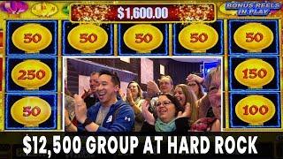 • $12,500 GROUP PULL • Happy Lantern JACKPOTS • 25 People $500 Each • Hard Rock Atlantic City #ad