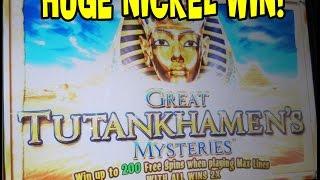 WMS - Great Tutankhamens Mysteries!  Huge Nickel Win!