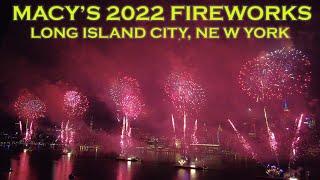 NYC Macy's July 4th 2022 Fireworks Show From Long Island City Water Front