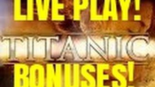 TITANIC SLOT MACHINE- LIVE PLAY-BONUSES-AT PALAZZO