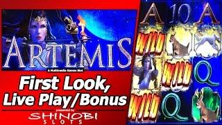 Artemis Slot - First Look, Live Play and Bonus in New Multimedia Games title