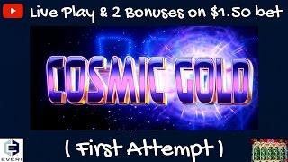 ( First Attempt ) Everi - Cosmic Cold : Live Play and 2 Bonuses on $1.50 bet