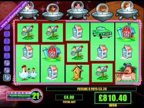 £1,133.60 MEGA BIG WIN (283 X STAKE) INVADERS OF THE PLANET MOOLAH ™ BIG WINs AT JACKPOT PARTY