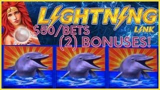 HIGH LIMIT Lightning Link Magic Pearl ⋆ Slots ⋆️$50 Bonus Round Slot Machine Casino