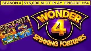 Wonder 4 Spinning Fortunes Slot Machine Live Play | Season 4 | Episode #24