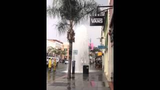 Fire hydrant explosion Old Town Pasadena 2/23/2015