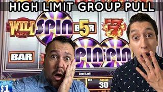 $30 SPINS on Quick Hit Platinum Plus - CRAZY High Limit Group Pull with Friends