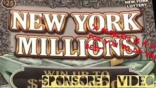 $25 New York Millions  Lottery Scratch Off
