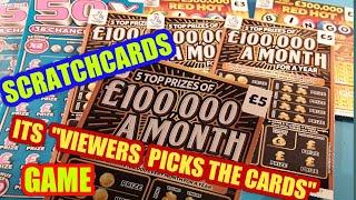 SCRATCHCARDS. VIEWERS PICK THE CARDS..WE DO THEM THURSDAY'