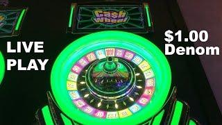 Cash Wheel $1.00 denom max bet live play DOUBLE DOWN Slot Machine
