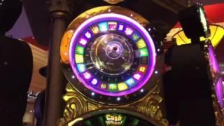 Cash Wheel Slot Machine $.25 Denom Wheel Bonus Caesar's Palace Casino Las Vegas