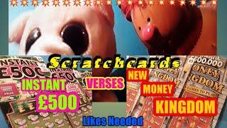 •40 Likes•or more and we will do•NEW MONEY KINGDOM Vs•INSTANT £500.&•other Scratchcard•tonight