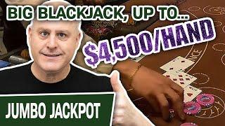 ⋆ Slots ⋆ BLACKJACK Spending: Up To $4,500/HAND - Part 2 ⋆ Slots ⋆ CRUSHING The BIG BETS in Reno