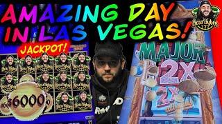 AMAZING DAY IN VEGAS!! DRAGON LINK LIGHTNING LINK HIGH STAKES MIGHTY CASH Pan Am JACKPOT HANDPAY!