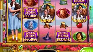 WIZARD OF OZ: BECAUSE BECAUSE BECAUSE Video Slot Casino Game with an "EPIC WIN" FREE SPIN BONUS