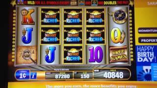 Nice Win!  Progressive on Gold Mine-Bally Slot Machine Line Hit
