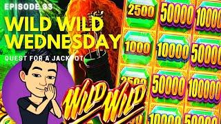 ⋆ Slots ⋆WILD WILD WEDNESDAY!⋆ Slots ⋆ QUEST FOR A JACKPOT [EP 33] ⋆ Slots ⋆ WILD WILD EMERALD Slot Machine (Aristocrat)