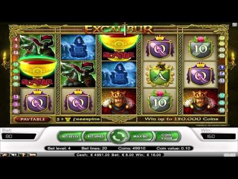 Free Excalibur slot machine by NetEnt gameplay ★ SlotsUp