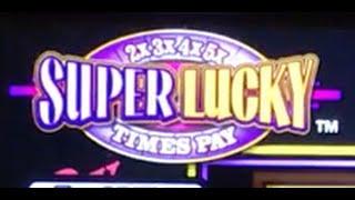 Super Lucky 2x3x4x5x Times Pay •LIVE PLAY• Slot Machine Pokie at Flamingo, Las Vegas