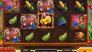 THANKSGIVING HARVEST Video Slot Casino Game with a FREE SPIN BONUS
