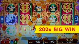 Dragon's Law Twin Fever Slot - 200x HUGE WIN - RETRIGGER FRENZY Bonus!