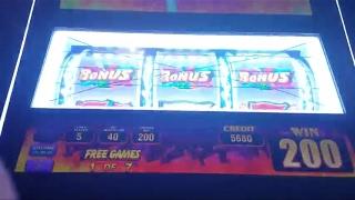 Big WIN!! $$ MAX BET Triple Red Hot 777 Slot Machine Bonus Round Blazing 7s Free Spins Multiplier
