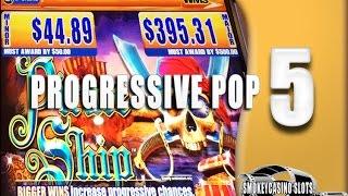 5 ~ Pirate Ship Slot machine Progressive Pop WMS