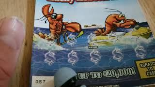 NEW TICKET!! $20,000 LUCKY LOBSTER LOOT! $2 MAINE LOTTERY SCRATCH OFF TICKET!