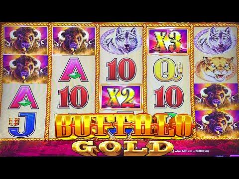 BUFFALO GOLD SLOT MACHINE BONUS BIG WIN Aristocrat Slots